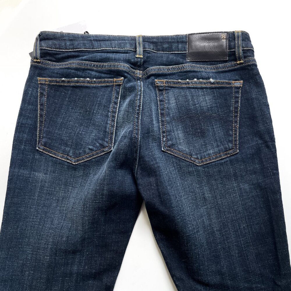 R13 Kate Skinny Jean Howell Indigo Angled Fray Hem Size 28 NEW NWT - Picture 4 of 15